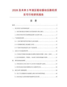 2026及未來5年液壓驅(qū)動振動壓路機(jī)項目可行性研究報告