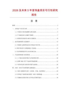 2026及未來(lái)5年首飾盒項(xiàng)目可行性研究報(bào)告