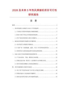 2026及未來5年熱風(fēng)焊接機項目可行性研究報告