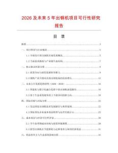 2026及未來5年出鋼機項目可行性研究報告