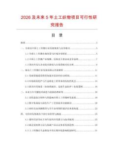 2026及未來(lái)5年土工織物項(xiàng)目可行性研究報(bào)告