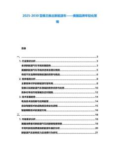 2025-2030雪佛蘭推出新能源車——美國品牌年輕化策略