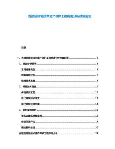 古建筑修復技術遺產保護工程病害分析修復前史