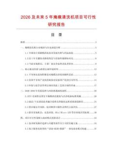 2026及未來5年掩模清洗機項目可行性研究報告