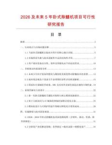 2026及未來5年臥式除髓機(jī)項目可行性研究報告