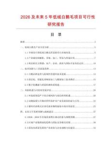 2026及未來5年低絨白鵝毛項(xiàng)目可行性研究報(bào)告