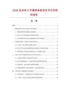 2026及未來5年硬棕條墊項目可行性研究報告