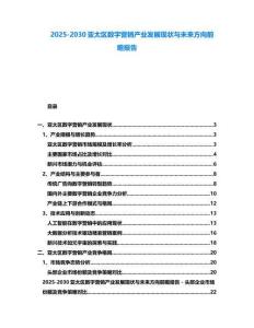 2025-2030亞太區數字營銷產業發展現狀與未來方向前瞻報告