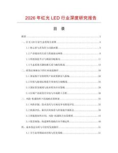 2026年红光LED行业深度研究报告