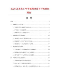 2026及未來5年杯碟架項(xiàng)目可行性研究報(bào)告