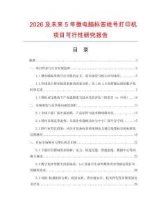 2026及未來(lái)5年微電腦標(biāo)簽線號(hào)打印機(jī)項(xiàng)目可行性研究報(bào)告