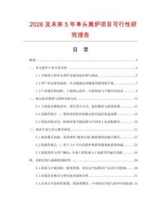 2026及未來(lái)5年單頭蒸爐項(xiàng)目可行性研究報(bào)告