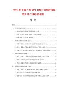 2026及未來(lái)5年雙頭CNC印制板銑床項(xiàng)目可行性研究報(bào)告