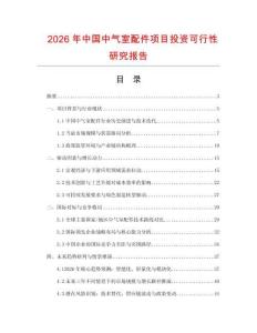 2026年中國中氣室配件項目投資可行性研究報告