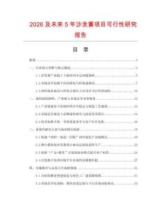 2026及未來5年沙發簧項目可行性研究報告