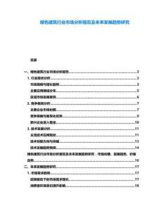 綠色建筑行業(yè)市場(chǎng)分析報(bào)告及未來(lái)發(fā)展趨勢(shì)研究