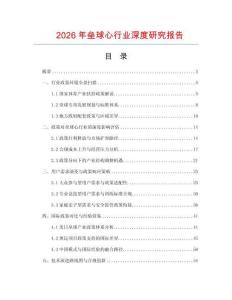 2026年壘球心行業(yè)深度研究報告