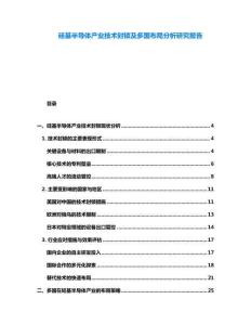 硅基半導體產業(yè)技術封鎖及多國布局分析研究報告