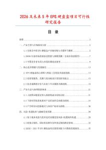 2026及未來5年EPS硬盤盒項目可行性研究報告