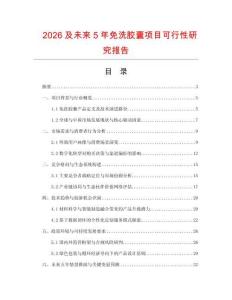 2026及未來(lái)5年免洗膠囊項(xiàng)目可行性研究報(bào)告