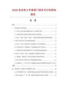 2026及未來(lái)5年家具門(mén)項(xiàng)目可行性研究報(bào)告
