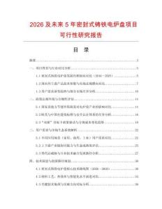 2026及未來5年密封式鑄鐵電爐盤項目可行性研究報告