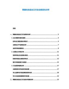 韓國(guó)化妝品出口行業(yè)法規(guī)變化分析