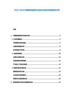 2025-2030中國智慧能源行業技術應用與轉型路徑分析