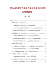 2026及未來5年摩托車齒形鏈項目可行性研究報告