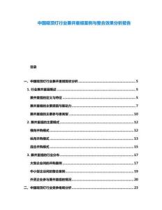 中國吸頂燈行業兼并重組案例與整合效果分析報告