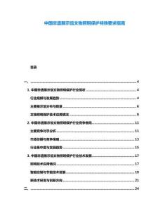 中國非遺展示館文物照明保護特殊要求指南