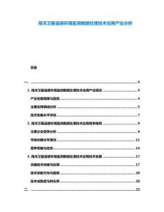 海洋衛(wèi)星遙感環(huán)境監(jiān)測(cè)數(shù)據(jù)處理技術(shù)應(yīng)用產(chǎn)業(yè)分析