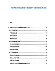中國共享汽車出行服務(wù)平臺運營效率與盈利模式分析報告
