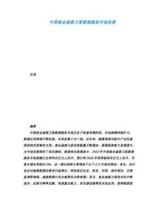 中國(guó)商業(yè)遙感衛(wèi)星數(shù)據(jù)服務(wù)市場(chǎng)前景