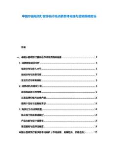 中國水晶吸頂燈奢侈品市場消費群體畫像與營銷策略報告