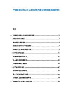 中國吸頂燈企業(yè)ESG評價體系構(gòu)建與可持續(xù)發(fā)展路徑報告