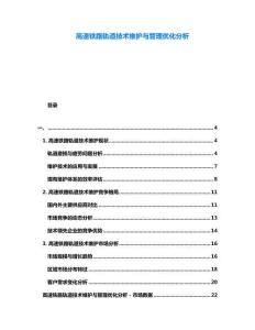 高速鐵路軌道技術(shù)維護(hù)與管理優(yōu)化分析