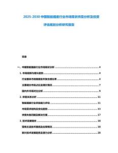 2025-2030中國智能插座行業市場現狀供需分析及投資評估規劃分析研究報告