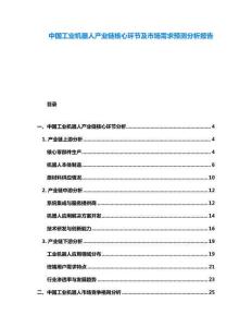 中國工業(yè)機器人產(chǎn)業(yè)鏈核心環(huán)節(jié)及市場需求預(yù)測分析報告