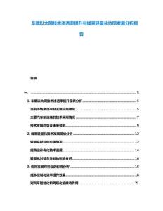 車載以太網(wǎng)技術(shù)滲透率提升與線束輕量化協(xié)同發(fā)展分析報告