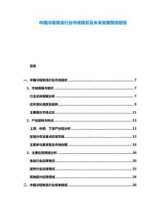 中國冷鏈物流行業(yè)市場現(xiàn)狀及未來發(fā)展預(yù)測報告