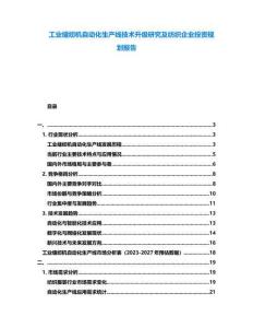 工業(yè)縫紉機(jī)自動(dòng)化生產(chǎn)線技術(shù)升級(jí)研究及紡織企業(yè)投資規(guī)劃報(bào)告