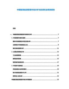 中國智慧能源管理市場分析與投資機會預測報告