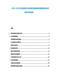 2025-2030紡織染整行業(yè)現(xiàn)狀供需格局深度解讀及投資風(fēng)險(xiǎn)評(píng)估報(bào)告
