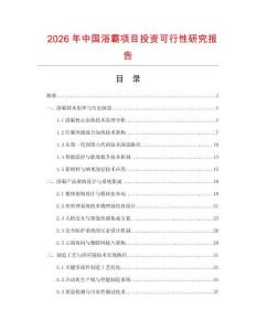 2026年中國浴霸項(xiàng)目投資可行性研究報(bào)告