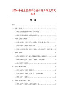 2026年視差鑒別率檢查儀行業(yè)深度研究報告