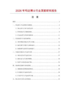 2026年瑪達(dá)博士行業(yè)深度研究報(bào)告