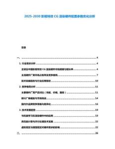 2025-2030影視特效CG渲染硬件配置參數(shù)優(yōu)化分析
