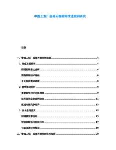 中國(guó)工業(yè)廠房高天棚照明改造案例研究