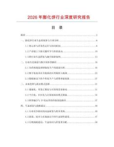 2026年膨化餅行業(yè)深度研究報告